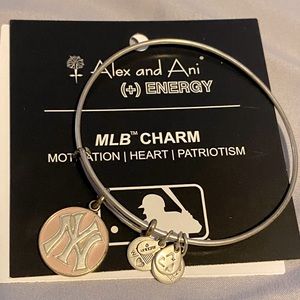 Alex and Ani pink MLB Yankee bracelet